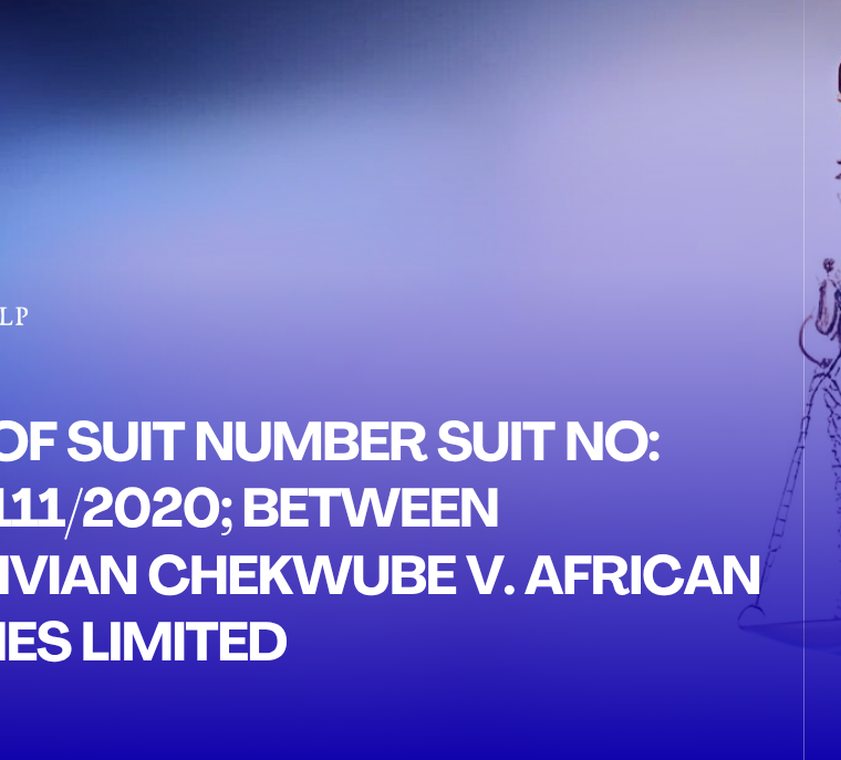 REVIEW OF SUIT NUMBER SUIT NO: NICN/IB/111/2020; BETWEEN OFFOR VIVIAN CHEKWUBE V. AFRICAN FOUNDRIES LIMITED